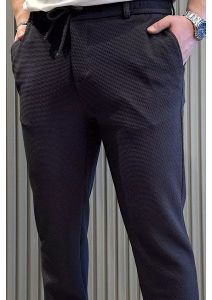 Erkek Bel Lastikli Bağcıklı Jogger Pantolon P-00015416