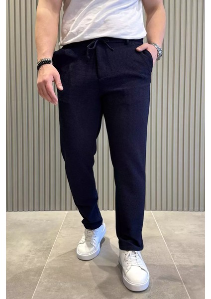 Erkek Bel Lastikli Bağcıklı Jogger Pantolon P-00015416
