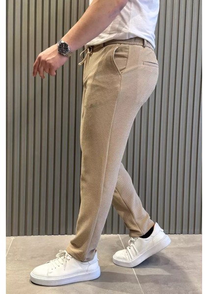 Erkek Bel Lastikli Bağcıklı Jogger Pantolon P-00015416