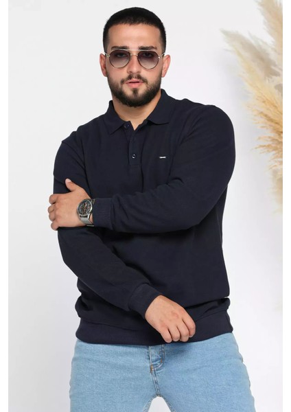 Erkek Polo Yaka Selanik Sweatshirt P-00012640