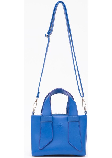 Saks Mavi Shk60 Deri, Tek Bölmeli, Fermuarlı, Ayarlanabilir Askılı, El, Kol Ve Omuz Çantası