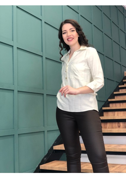 Lacarıno Kadın Siyah Yüksek Bel Mumlu Pantolon