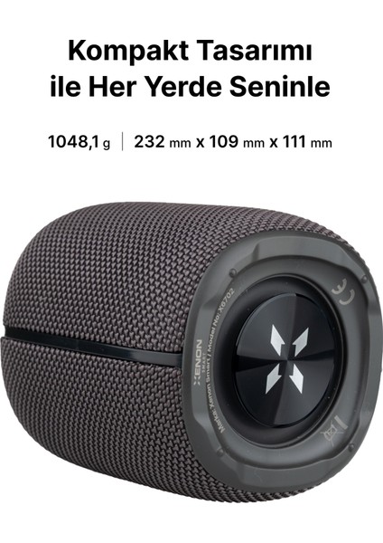 Kablosuz Bluetooth Hoparlör RGB Işıklı Taşınabilir 10W TWS Ses Bombası X6702