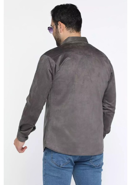 Süet Çıtçıtlı Erkek Gömlek P-00013000 modelleri