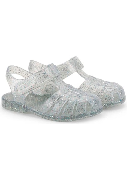 Clasica Cristal Kız Çocuk Şeffaf Simli Sandalet S10329-385