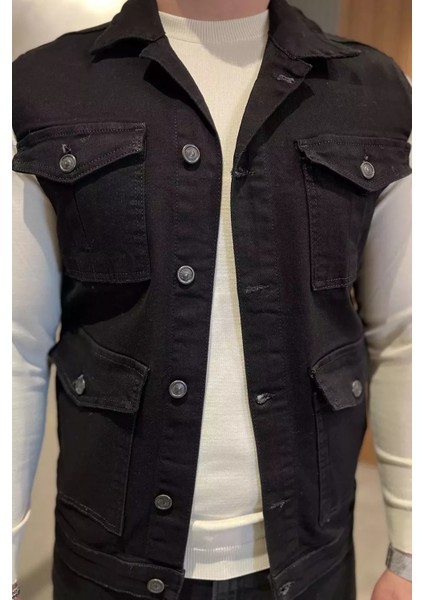 Erkek Jean Kot Yelek P-00014958