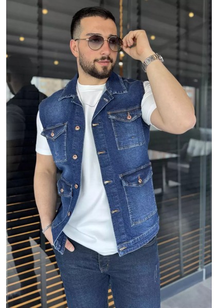 Erkek Jean Kot Yelek P-00014958