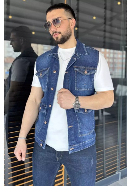 Erkek Jean Kot Yelek P-00014958