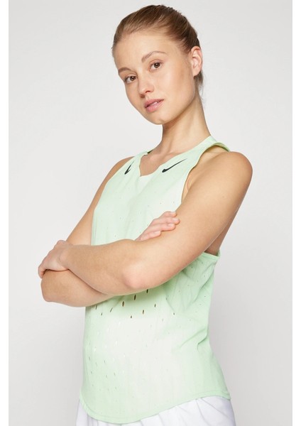 Dri Fit Aeroswift Running Adv Singlet Tank Top Green Lazer Kesim Koşu Atleti Yeşil