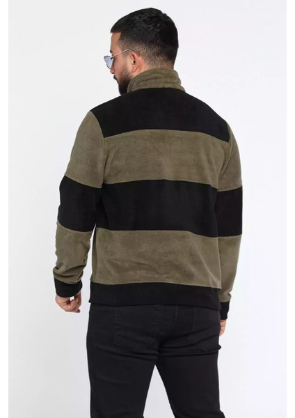Polo Yaka Yarım Fermuarlı Polar Erkek Sweatshirt P-00012952 fiyatları
