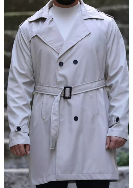 Astarlı Bel Kemerli Uzun Erkek Trençkot P-00012947 modelleri