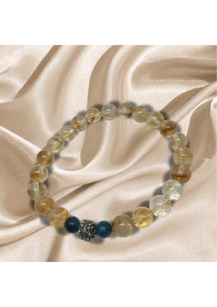 Gümüş Bileklik |sitrin ve Yeşim Taşı ile Özel Tasarım" fiyatları