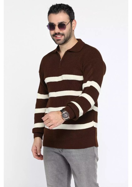 Yarım Fermuarlı Erkek Triko Kazak P-00013938