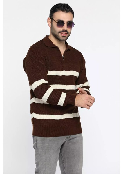 Yarım Fermuarlı Erkek Triko Kazak P-00013938 fiyatları