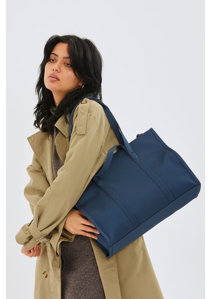 Paraşüt Kumaş Shopper Amelia Kadın Kol Çanta Lacivert