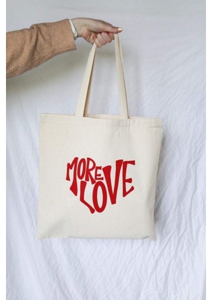 More Love Baskılı Bez Çanta Tote Bag fiyatları