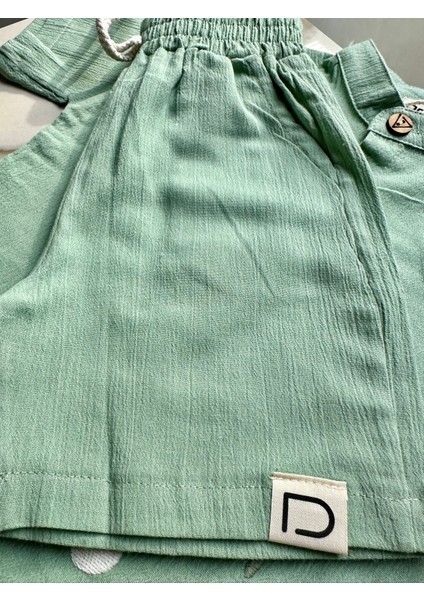 Palmiye Nakışlı Erkek Çocuk Yazlık Takım – Yeşil fırsatları