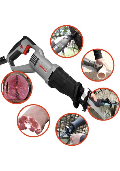 Crown CT15258 Ahşap Metal Et Kemik Kesme Tilki Kuyruğu Testere 710W 110 mm