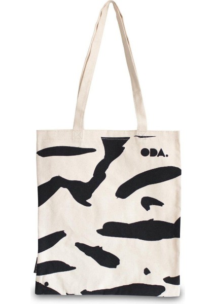 Kanvas Bez Kumaş Baskılı Alışveriş Shopper Tote Bag - Kol Ve Omuz Çantası Zebra Desenli