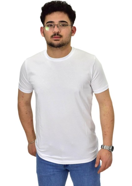 Erkek Sıfıryaka Düz Merserize Tişört T6034 BGL-ST04527