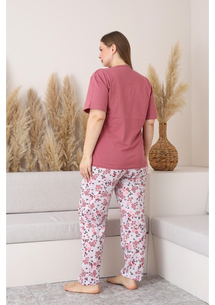 %100 Pamuk Büyük Beden Kısa Kol Kadın Pijama Takımı fiyatları