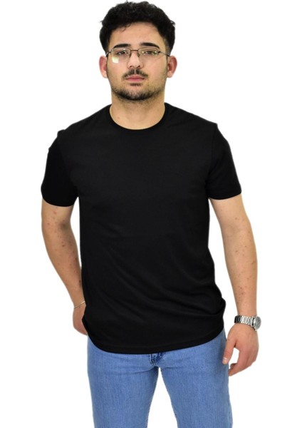 Erkek Sıfıryaka Düz Merserize Tişört T6034 BGL-ST04527