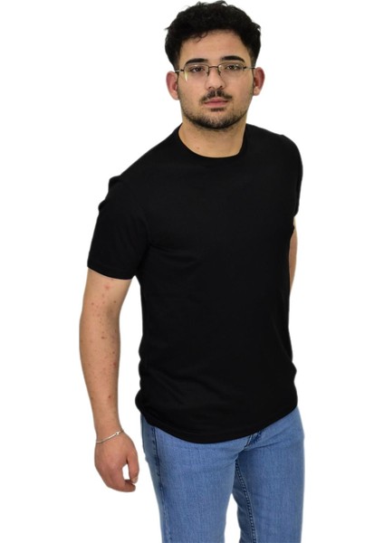Erkek Sıfıryaka Düz Merserize Tişört T6034 BGL-ST04527