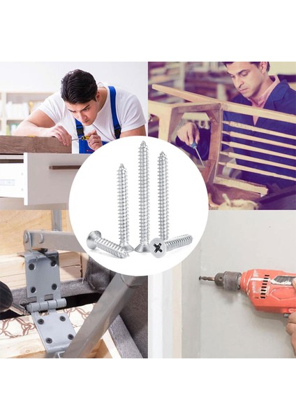 Sunta Vidası Sivri Uçlu Ahşap Tahta Ağaç Mobilya Ayak Kulp Vidası 3X25 mm Paket 1000 Adet