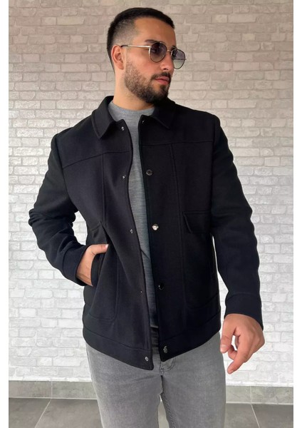 Erkek Astarlı Kaşe Kaban P-00013009