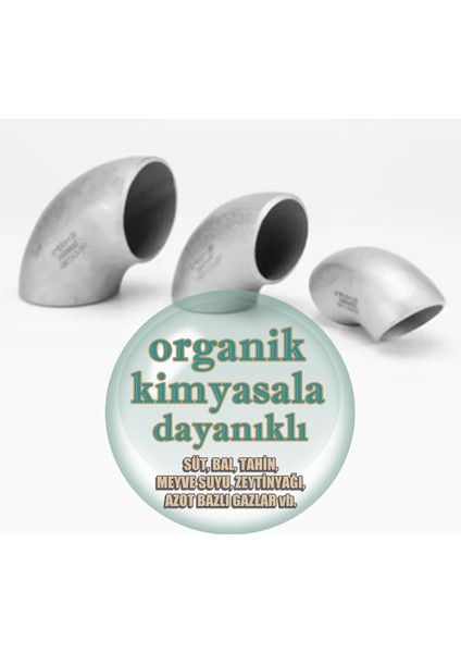 Paslanmaz Çelik 304 Kalite Krom Patent Dirsek Satine Mat Yüzeyli 90 Derece