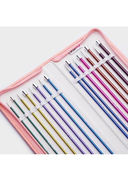 Zing Düz Örgü Şişi Seti 35 cm 47428 + Balım Örgü Evi Şiş Ölçer Hediyeli