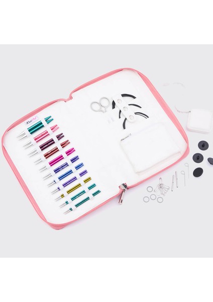 Knitpro Zing Regal Değiştirilebilir Misinalı *kısa* Şiş Seti + Şiş Ölçer Hediyeli