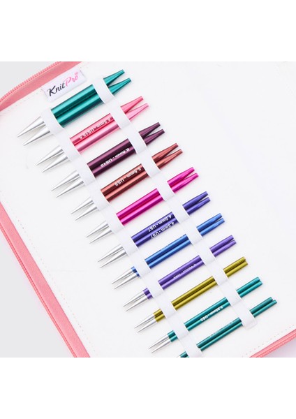 Knitpro Zing Regal Değiştirilebilir Misinalı *kısa* Şiş Seti + Şiş Ölçer Hediyeli fiyatları