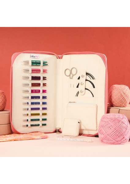 Knitpro Zing Regal Değiştirilebilir Misinalı *kısa* Şiş Seti + Şiş Ölçer Hediyeli modelleri