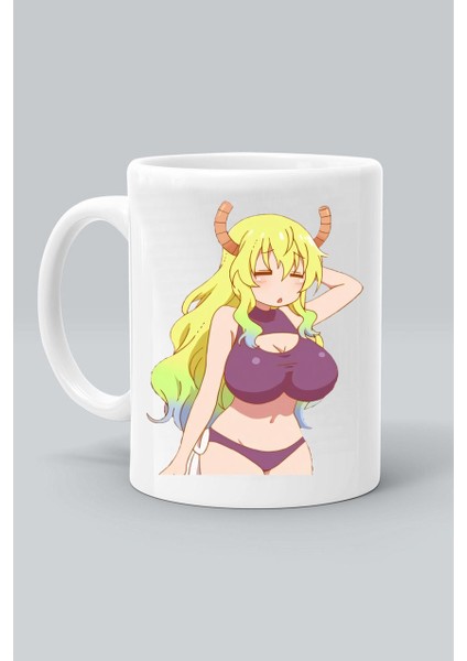Lucoa Karakter Miss Kobayashi's Dragon Maid Anime Klasik Beyaz Kupa Bardak