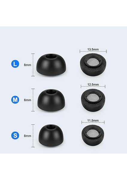 Samsung Galaxy Buds 3 Pro Sünger Kulaklık Ucu Seti