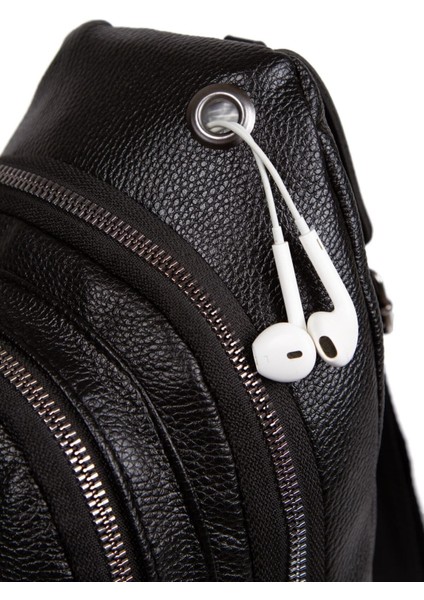 Unisex Çapraz Omuz ve Bel Çantası Siyah Suya Dayanıklı Günlük Seyahat Çantası (BOY:30CM EN:16CM) indirimleri