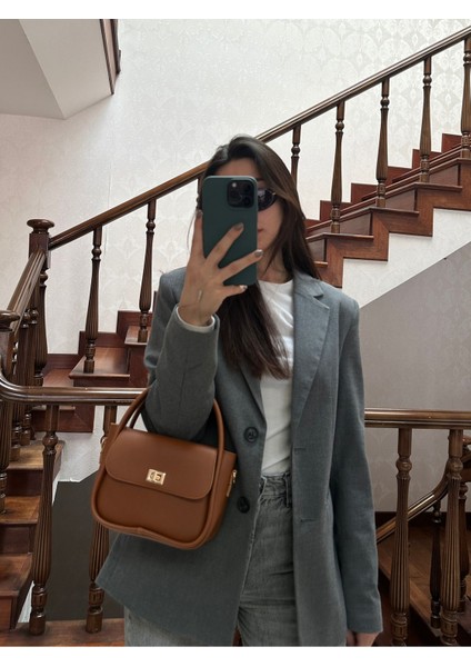 Kadın Gold Kilit Detaylı Ayarlanabilir Askılı Taba El Omuz Ve Çapraz Çanta Mona fiyatları