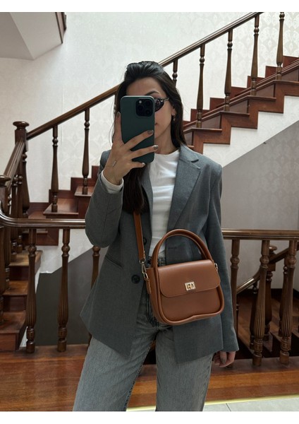 Kadın Gold Kilit Detaylı Ayarlanabilir Askılı Taba El Omuz Ve Çapraz Çanta Mona fırsatları