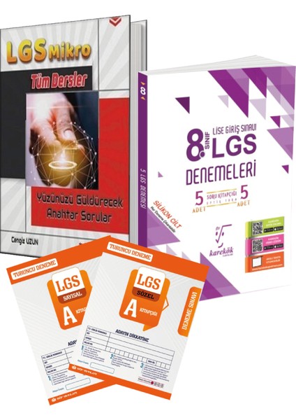 Karekök Yayınları Lgs 8.sınıf Tüm Dersler Soru Bankası ve 5+1 Deneme Sınavı