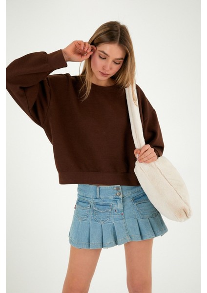 Krem Toscana Tote Çanta / Okul Çantası Omuzda & Çapraz (Boy:35 En:35 Sap:85) modelleri