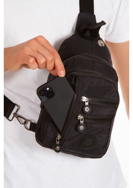 Unisex Su Geçirmez Kulaklık Usb Çıkışlı Çapraz Askılı Çanta Bel Omuz Ve Göğüs Çanta Günlük Bodybag