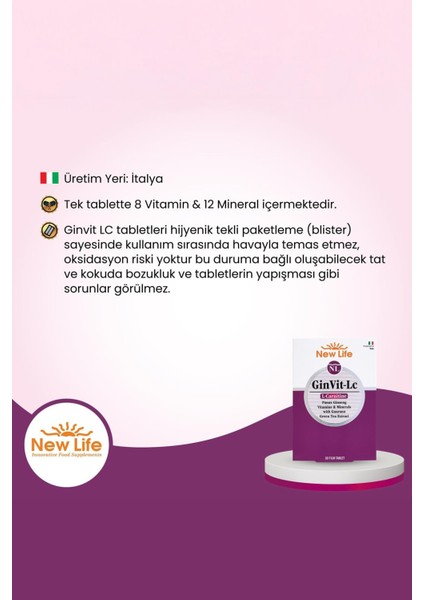 Ginvit-Lc L- Carnitine 30 Film Tablet 2 Adet modelleri