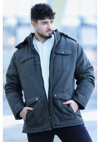 Erkek Kapüşonlu Içi Peluş Mont P-00006438 fiyatları