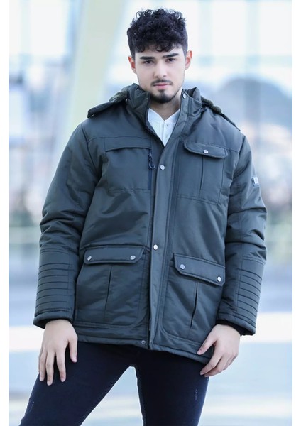 Erkek Kapüşonlu Içi Peluş Mont P-00006438 fırsatları