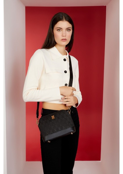 Siyah Kadın Omuz Çantası 05PO23K1668