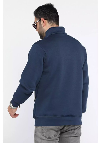 Yarım Fermuarlı Cepli Double Face Erkek Sweatshirt P-00013588 modelleri