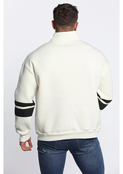 Erkek Yaka Fermuarlı Nakışlı Sweatshirt P-00006414 indirimleri