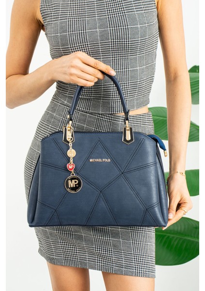 Kadın El ve Omuz Çantası 5 Bölmeli Lacivert fiyatları