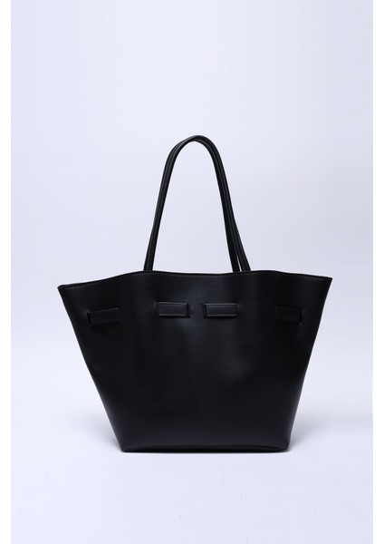 Siyah Shk159 Deri, Astarlı, Çıtçıtlı, Kilit Detaylı El, Kol Ve Omuz Çantası U:25 E:40 G:10 Cm modelleri